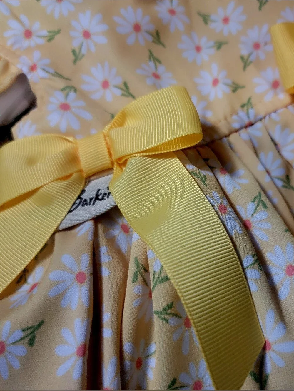 Pet Dog Or Cat Yellow Daisy Bow Dress Xs New